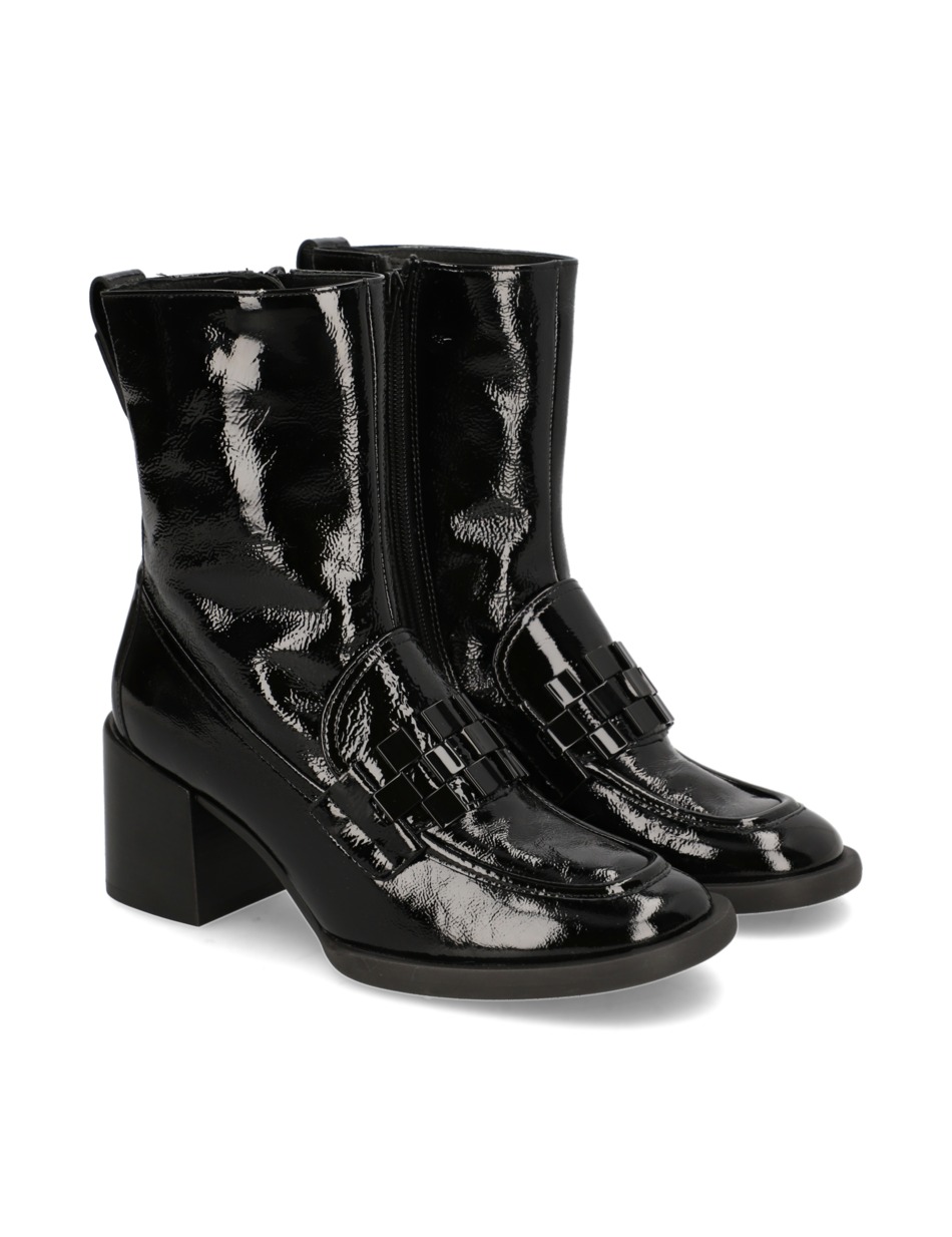 Lackleder Stiefelette