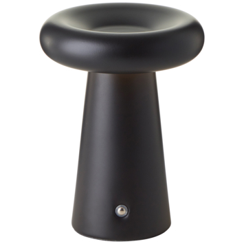 Brilliant buitentafellamp Muffin met USB oplaadbare accu zwart
