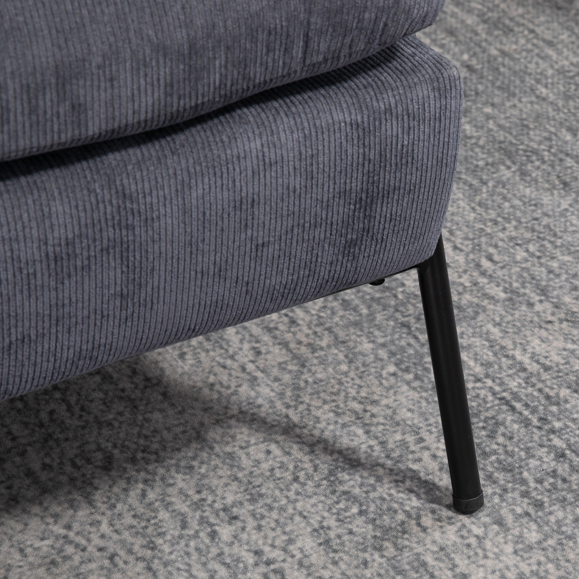 HOMCOM Polstersessel mit Kissen und Fußhocker 68L x 91,5B x 88H cm