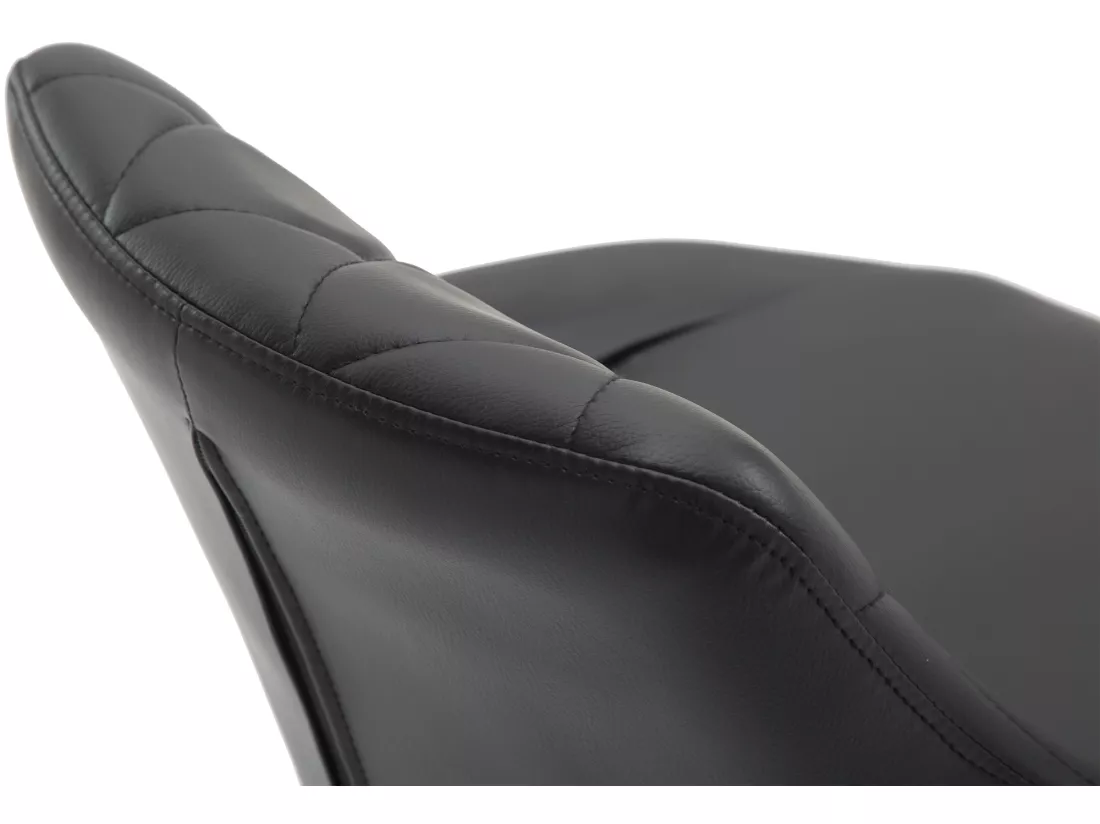 Tabouret de bar - Similicuir & Noir - Noir - Lazio