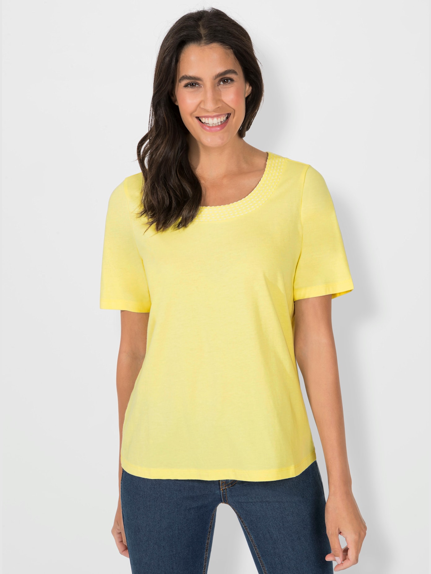 T-shirt à manches courtes mélange de fibres naturelles de qualité