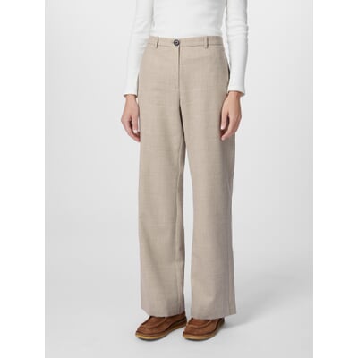Damen-Marlenehose Wolle, Naturmelange