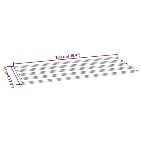 vidaXL Takplater 12 stk rust 100x44 cm cortenstål