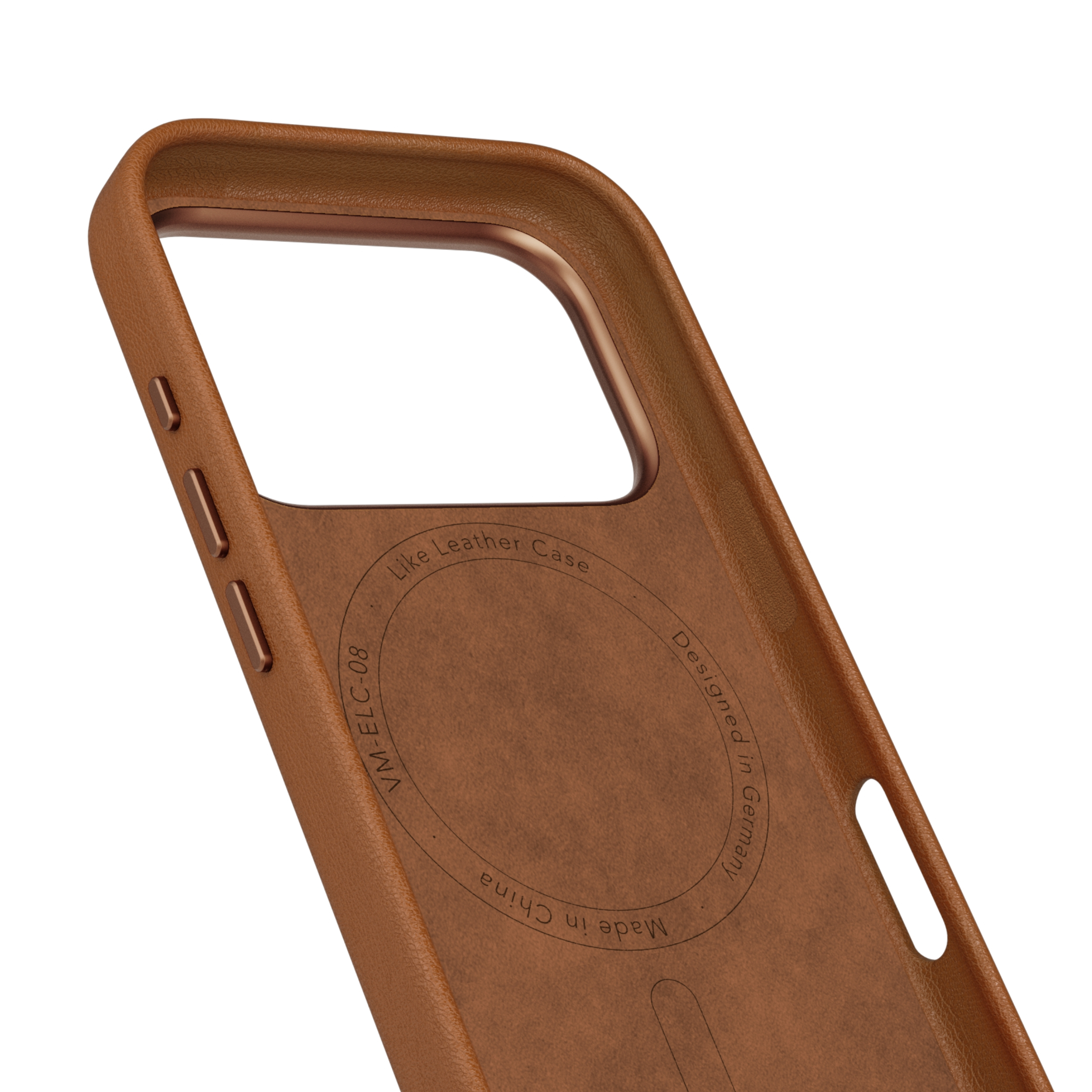 iPhone 17 Pro MagSafe Schutzhülle Like Leather Case aus Recycelten Materialien (ELC00022) - Braun