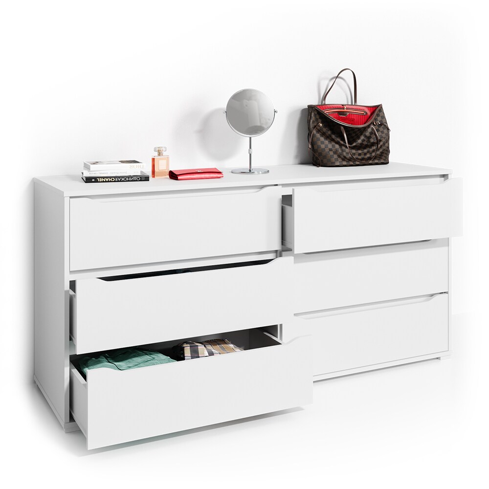 VICCO Kommode RUBEN Weiß 6 Schubladen 160 cm Sideboard Mehrzweckschrank Schrank