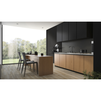 Lattenwand vilt zwart 260x52,6 cm, dikte 9 mm - 2 stuks per pak