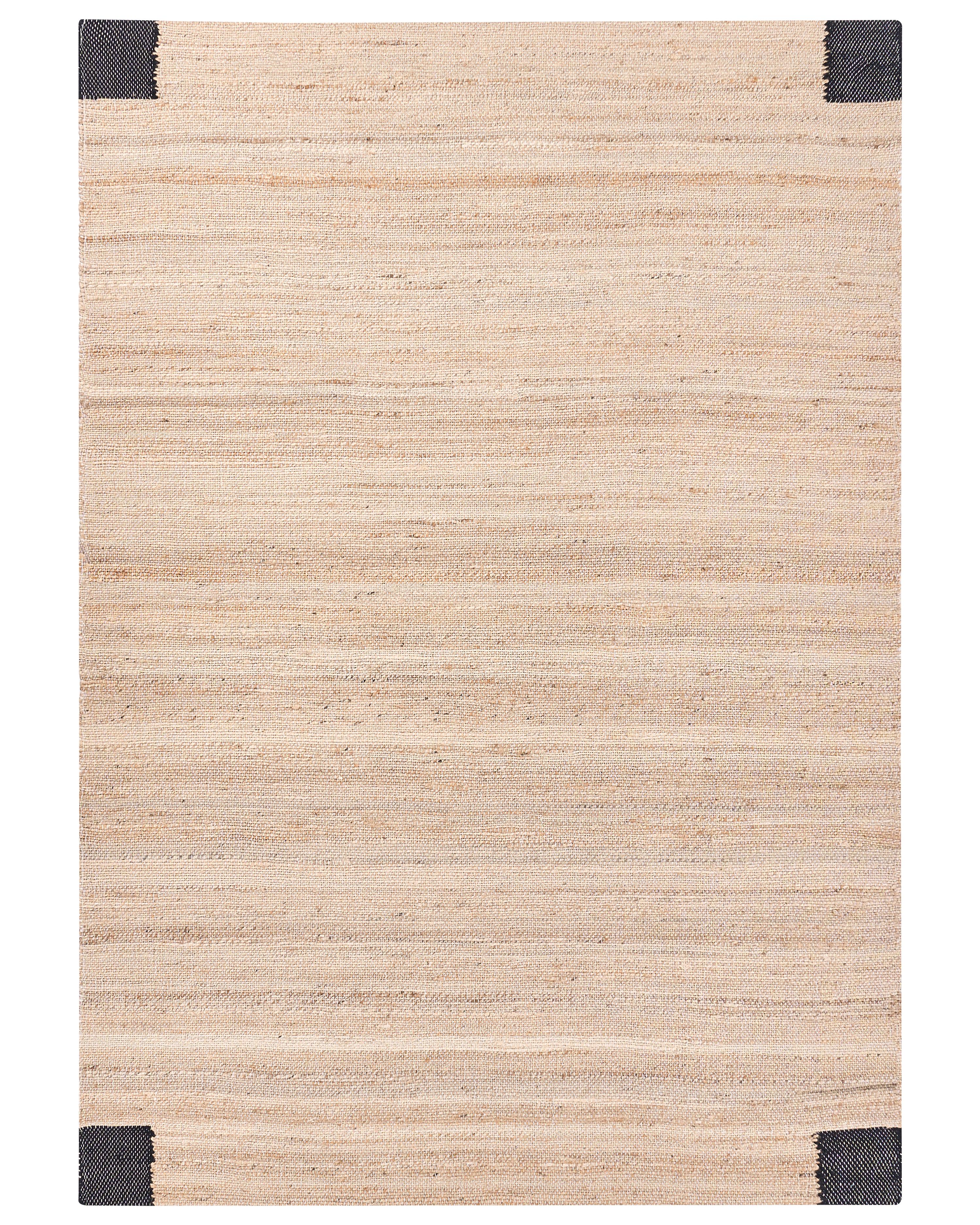 Vloerkleed AMRAVATI Zwart/beige 160 x 230 cm Jute