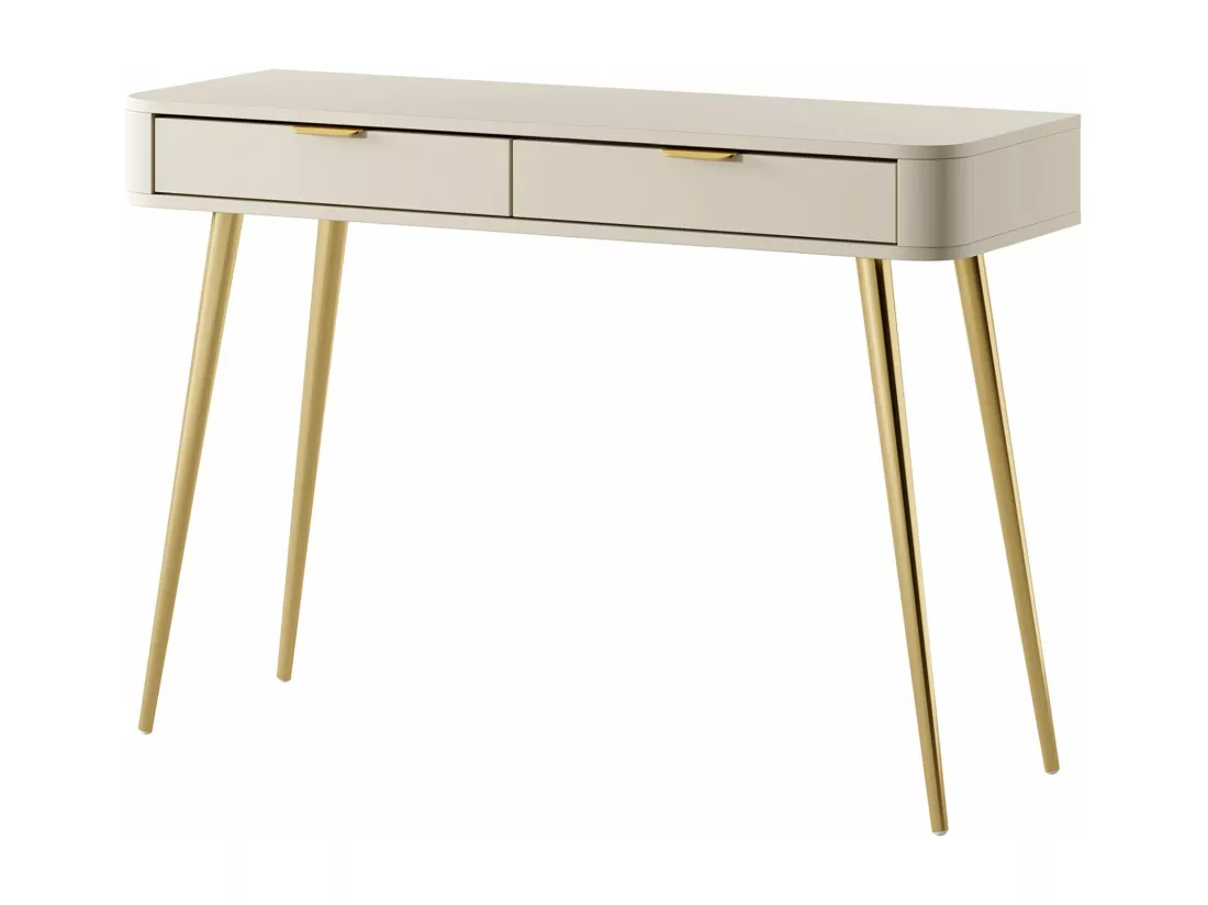 Coiffeuse avec tiroirs - 112 cm - beige - OVAL