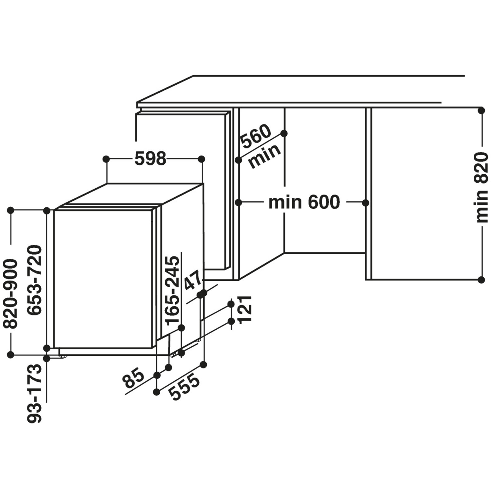 BAUKNECHT Einbau-Geschirrspüler BCIC 3C26 E - vollintegriert - 60 cm - E