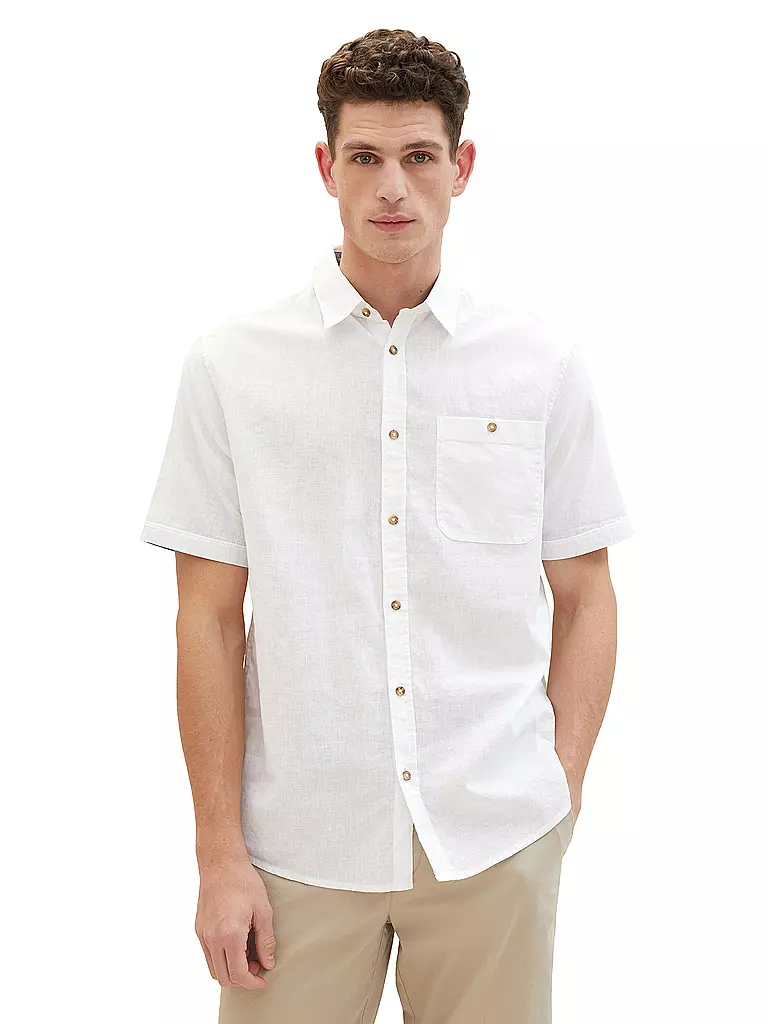 TOM TAILOR Hemd Regular Fit weiss