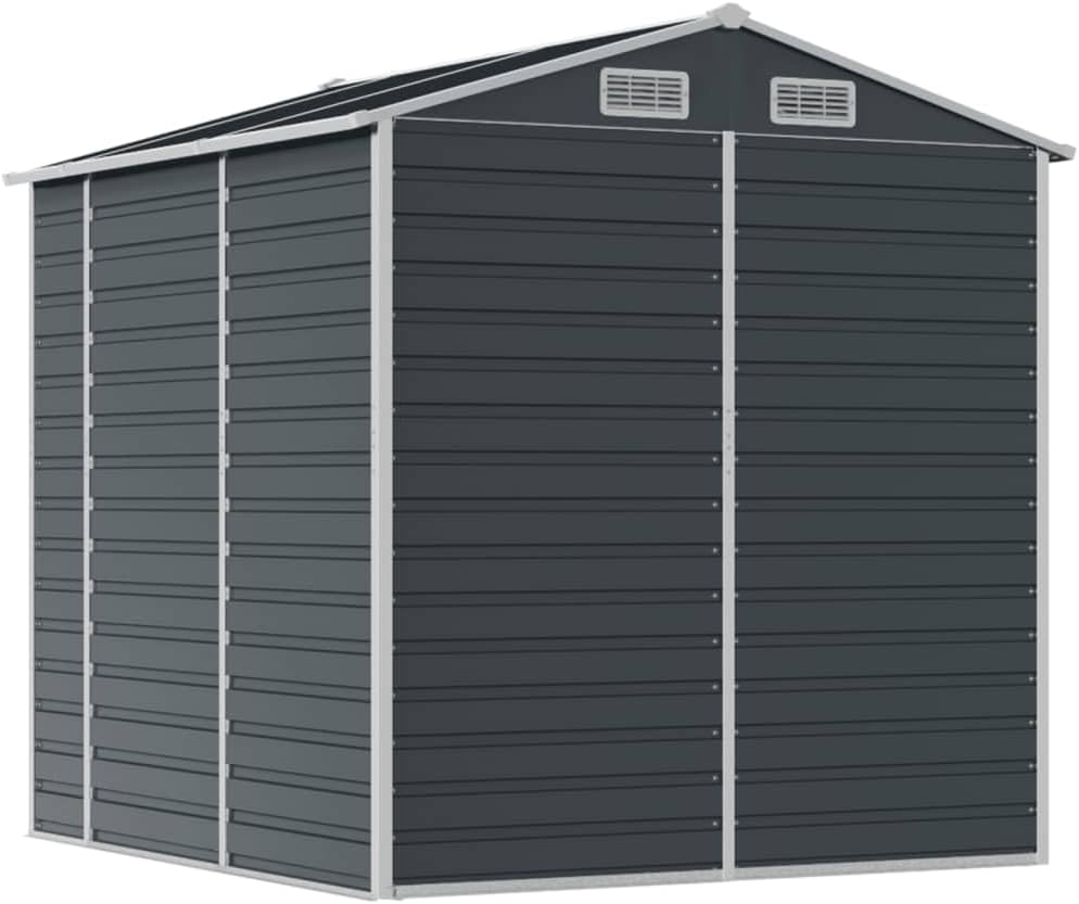 vidaXL Gerätehaus Anthrazit 191x215x198 cm Verzinkter Stahl