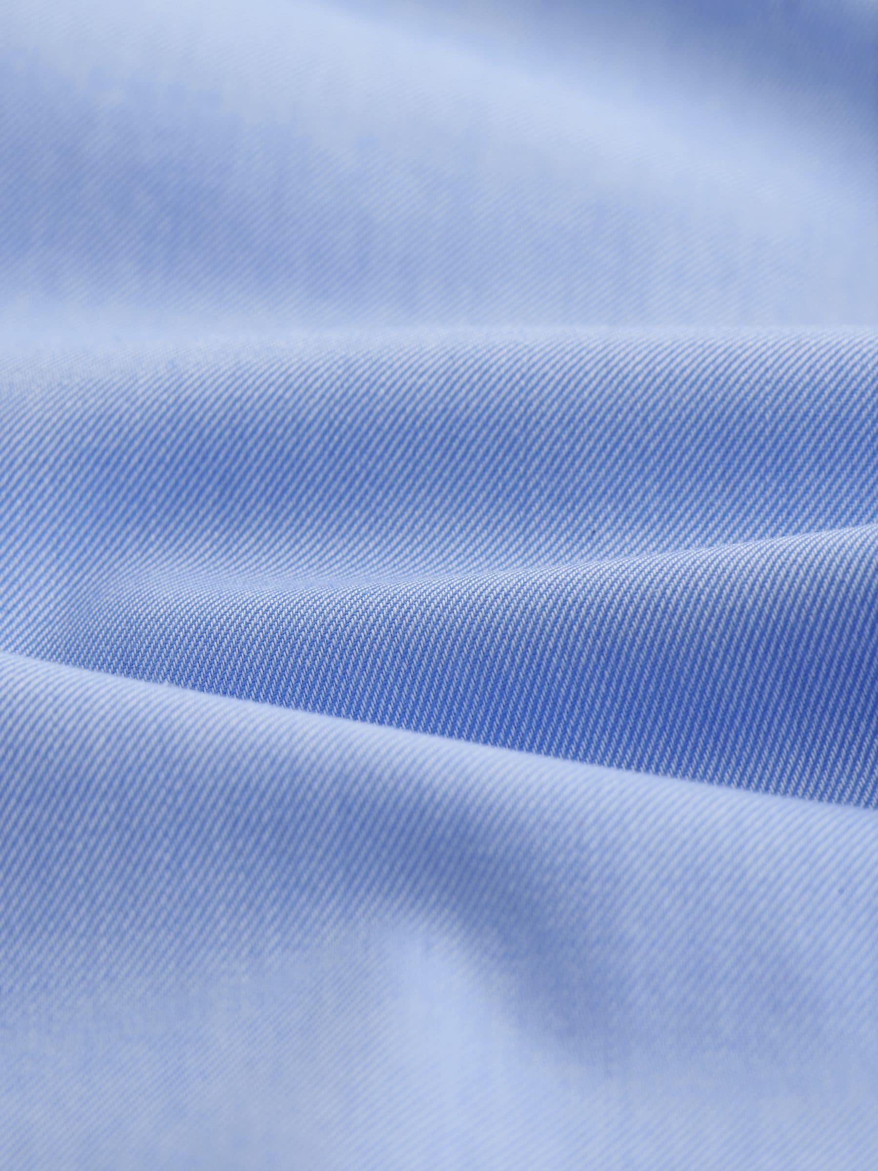 Blauw - 100% katoenen getextureerd overhemd van keperstof