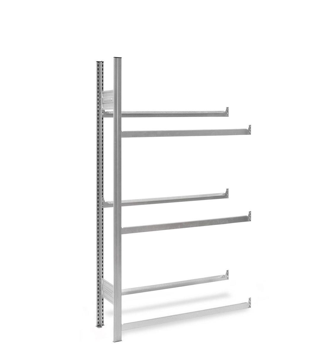 PROREGAL Drankkrattenrek, insteeksysteem, T-profiel, opzetplank, HxBxD 175 x 100 x 30 cm, plankbelasting 100 kg, 3 niveaus voor 9 drankkratten, verzinkt