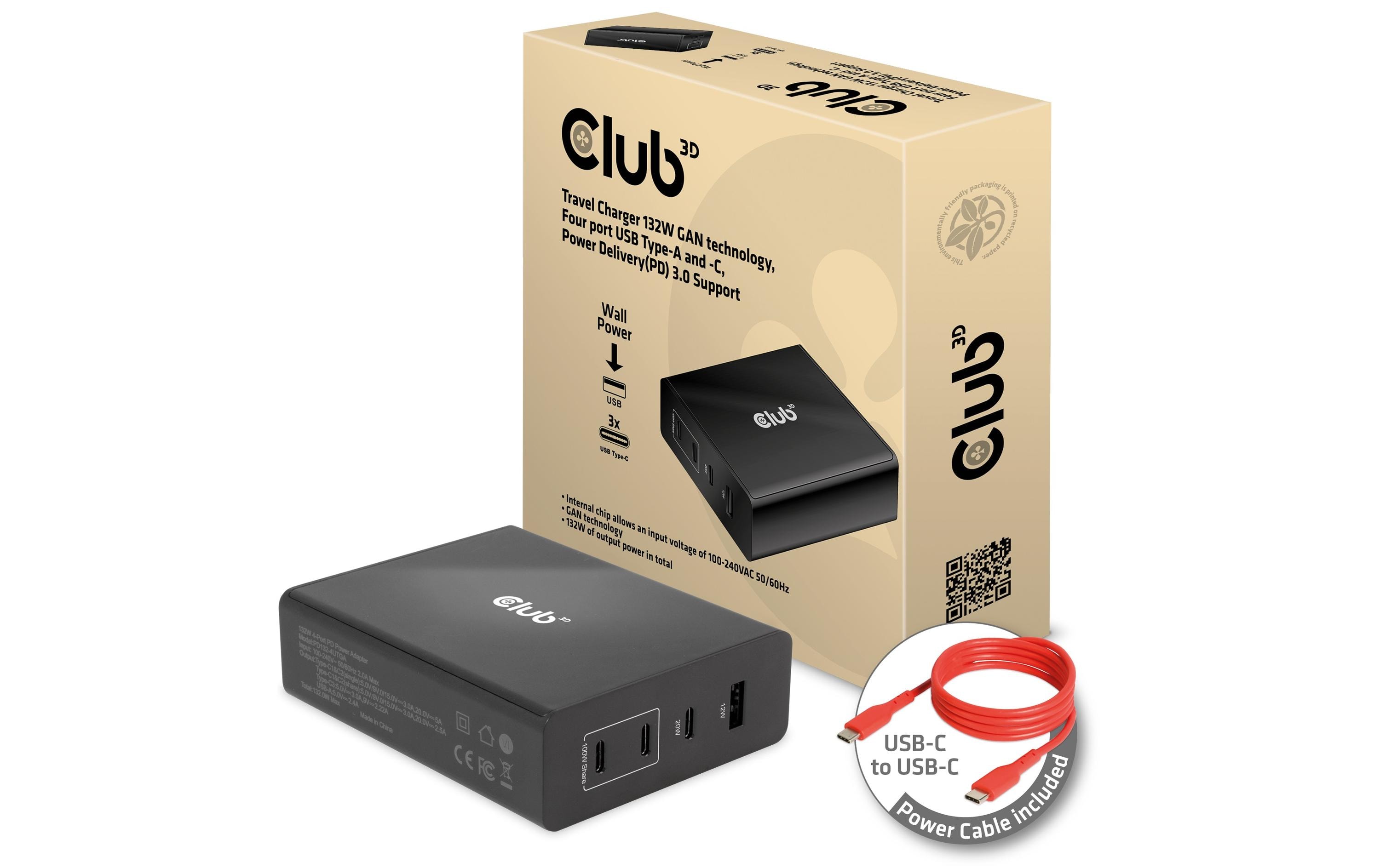 USB-Wandladegerät CAC-1906<br>Kompakter USB-Ladeadapter mit PowerDelivery und GaN-Technologie