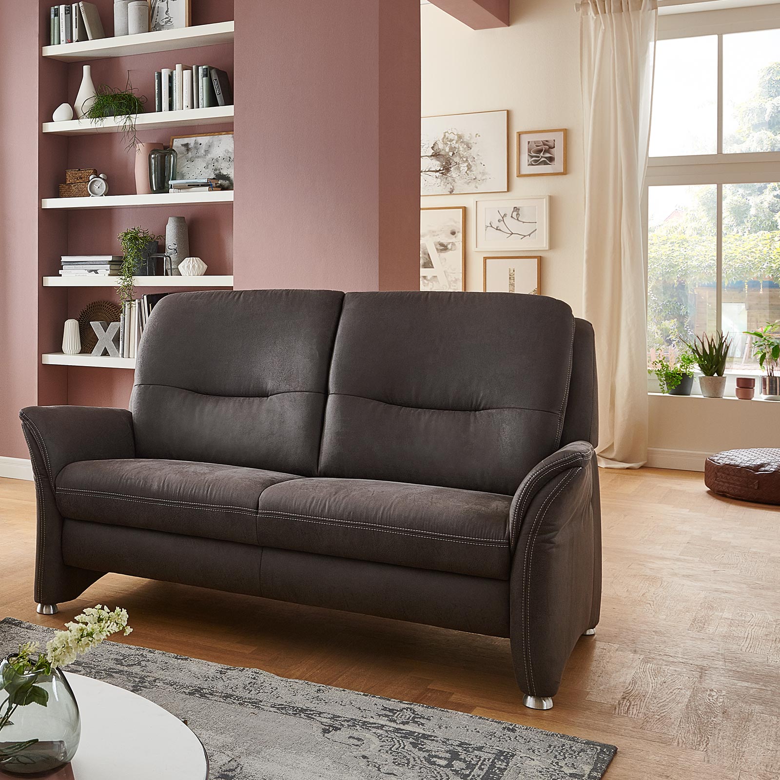 polsterpower 2,5-Sitzer-Sofa - anthrazit - Basismodell