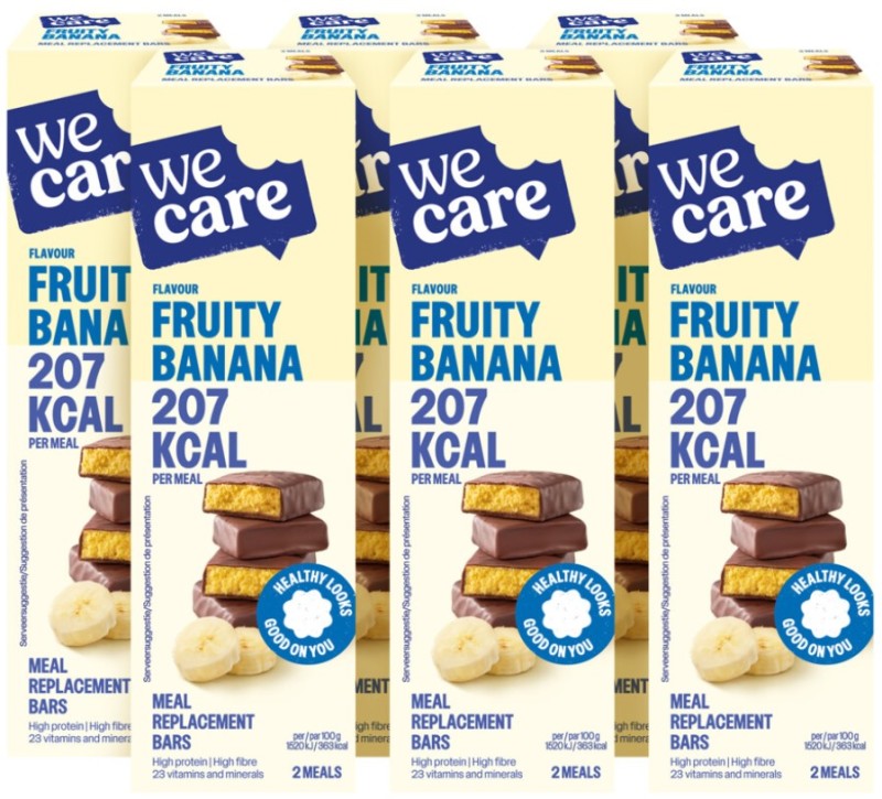 WeCare Meal Replacement Bars Fruity Banana 6x116gr