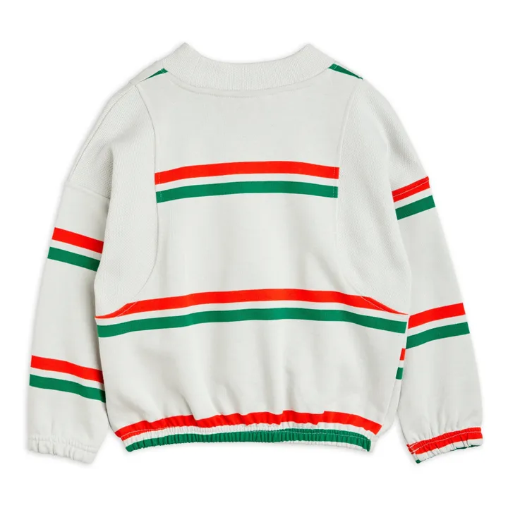 Mini Rodini Sweat Coton Bio Rayure | Gris