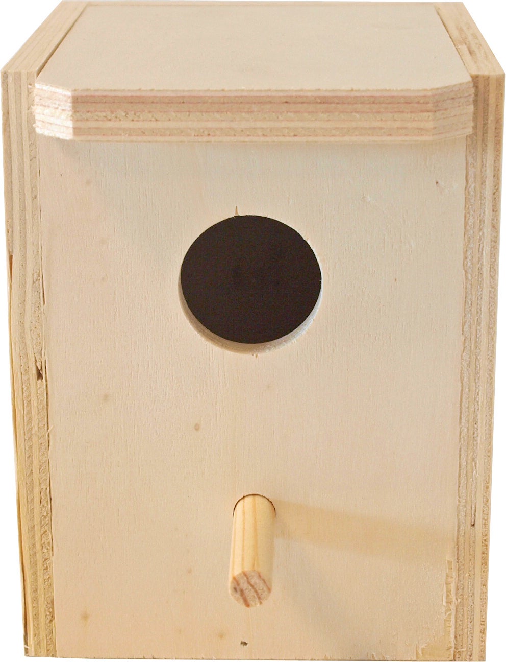 Boon nestkast voor mezen rond gat naturel 11,5 x 14 x 14 cm