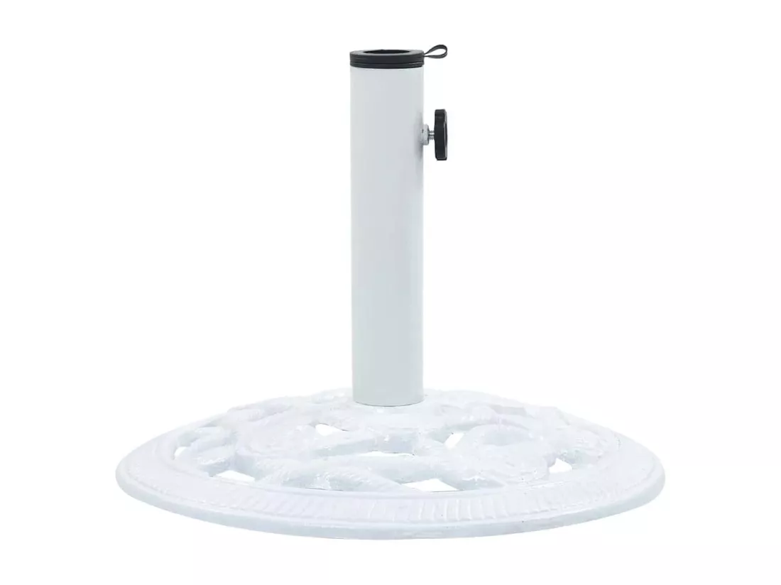 Socle de parasol Blanc 9 kg 40 cm Fonte