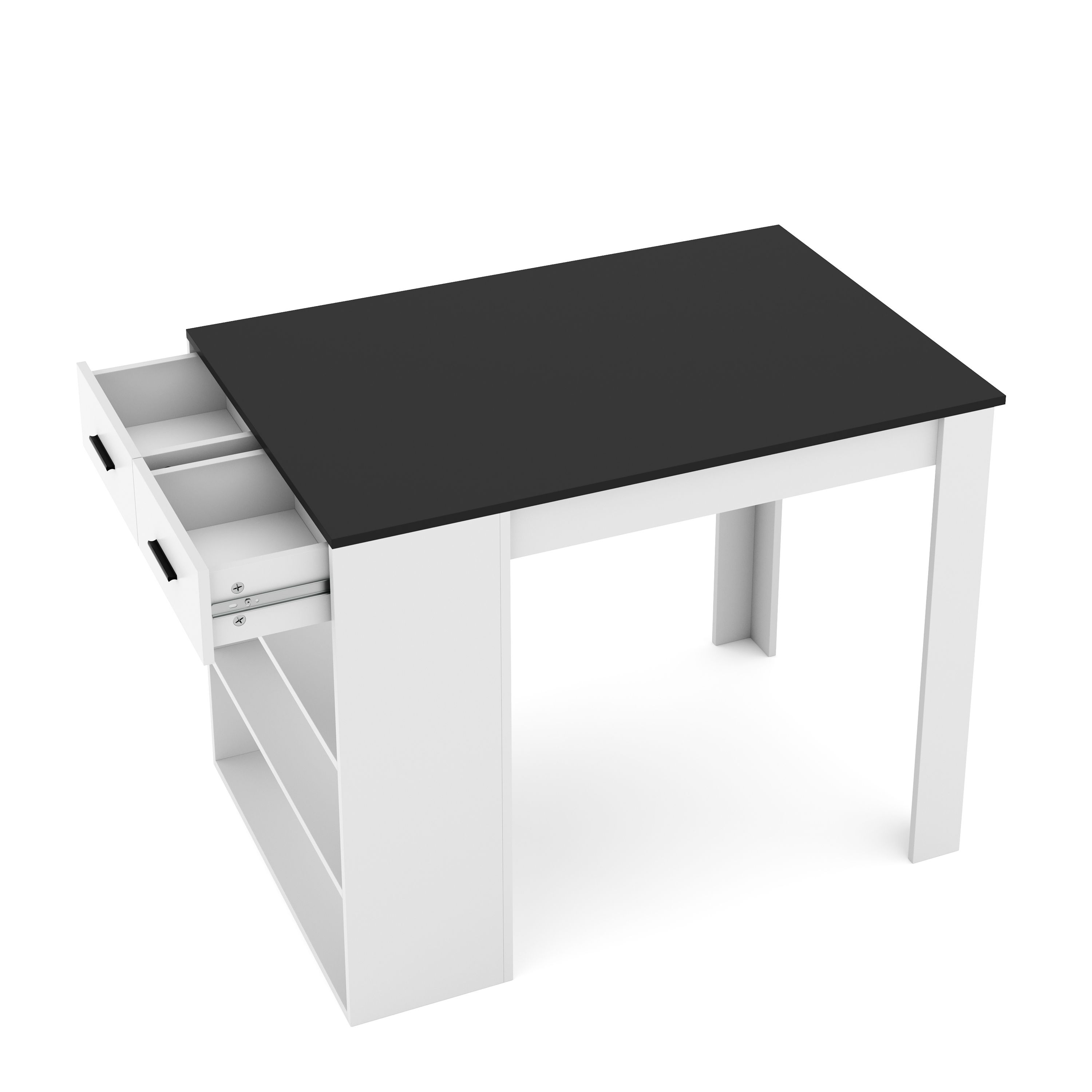 Bartisch MORRISON 100 x 67 x 77 cm weiss/anthrazit