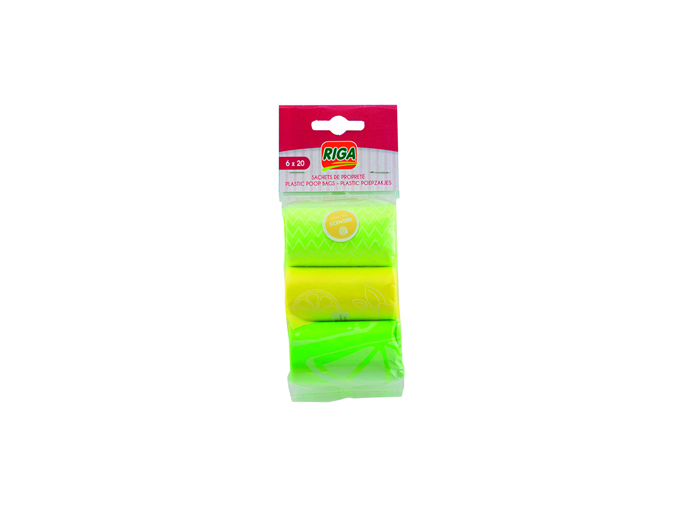 SACOS HIGIÉNICOS RIGA PERFUMADOS 6X20 UNIDADES CORES SORTIDAS