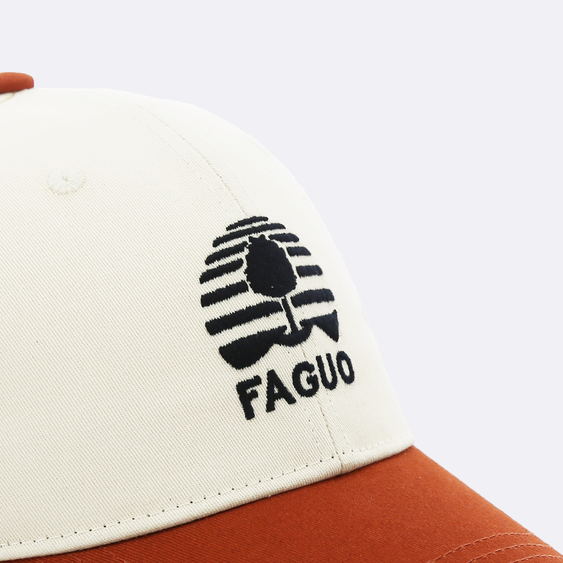 Casquette terracotta & camel Coton et polyester - modèle Cap trucker