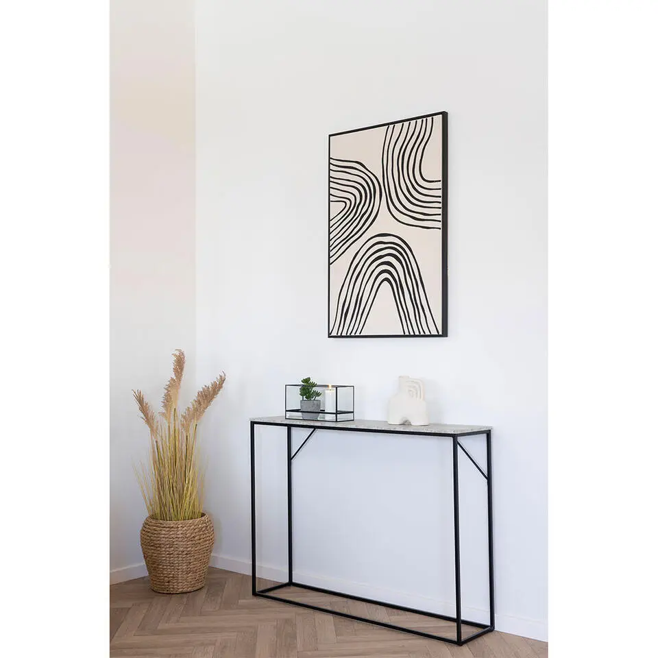 Hioshop Vita sidetable 1 plank travertin decor