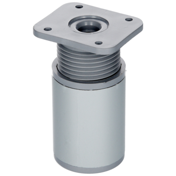 Duraline meubelpoot grijs aluminium ø4x6x9 cm