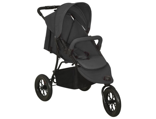 VIDAXL - Poussette pour bébé anthracite acier
