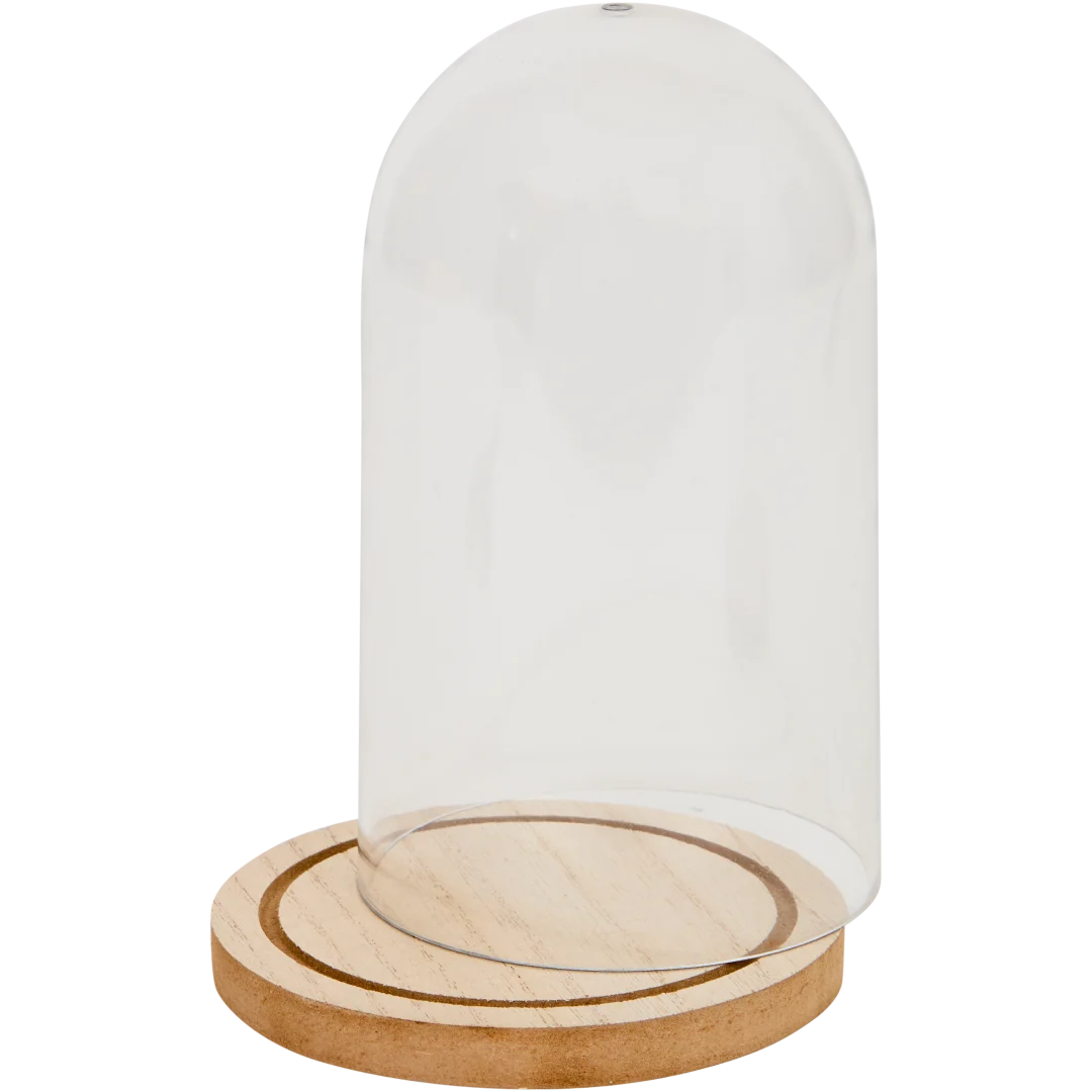 Seasons & Style stolp op houten voet Ø 12 x 18 cm | diverse kleuren