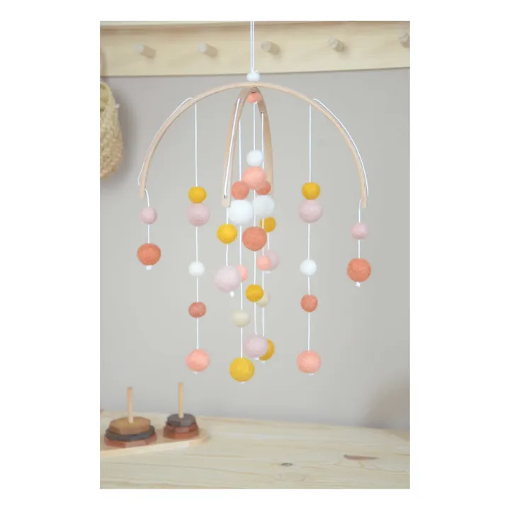 Calm Mobile en laine feutrée | Blush