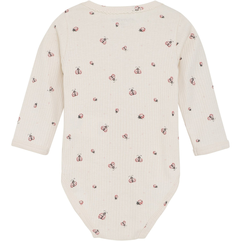 Køb Minymo White Swan Body AOP Rib