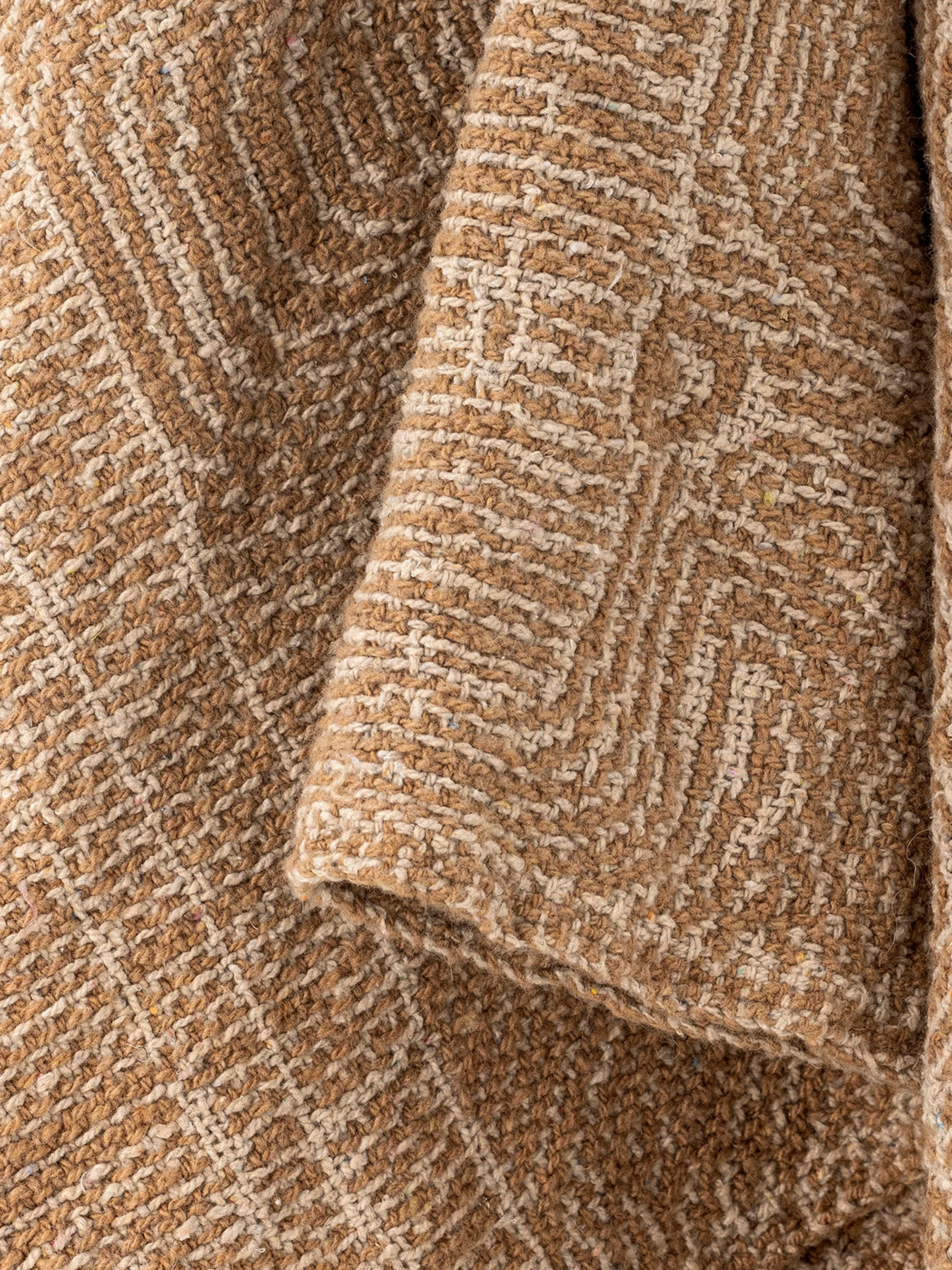 Handgeweven plaid Bresso met franjes