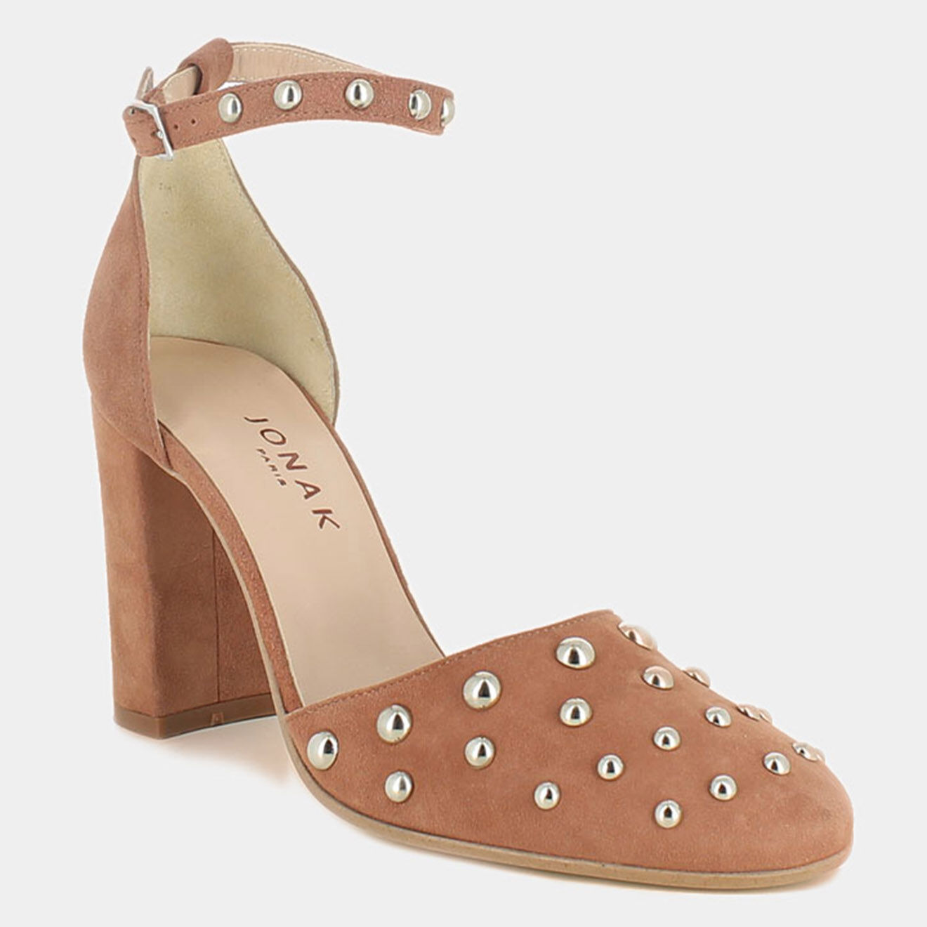 Jonak Babies en Velours de Cuir Siete roses - Talon 9 cm