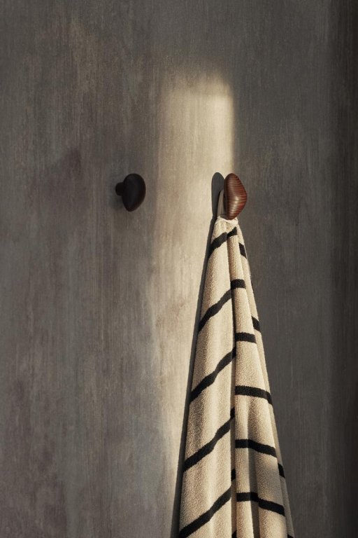 Ferm Living Cairn haken set van 2 donkerbruin