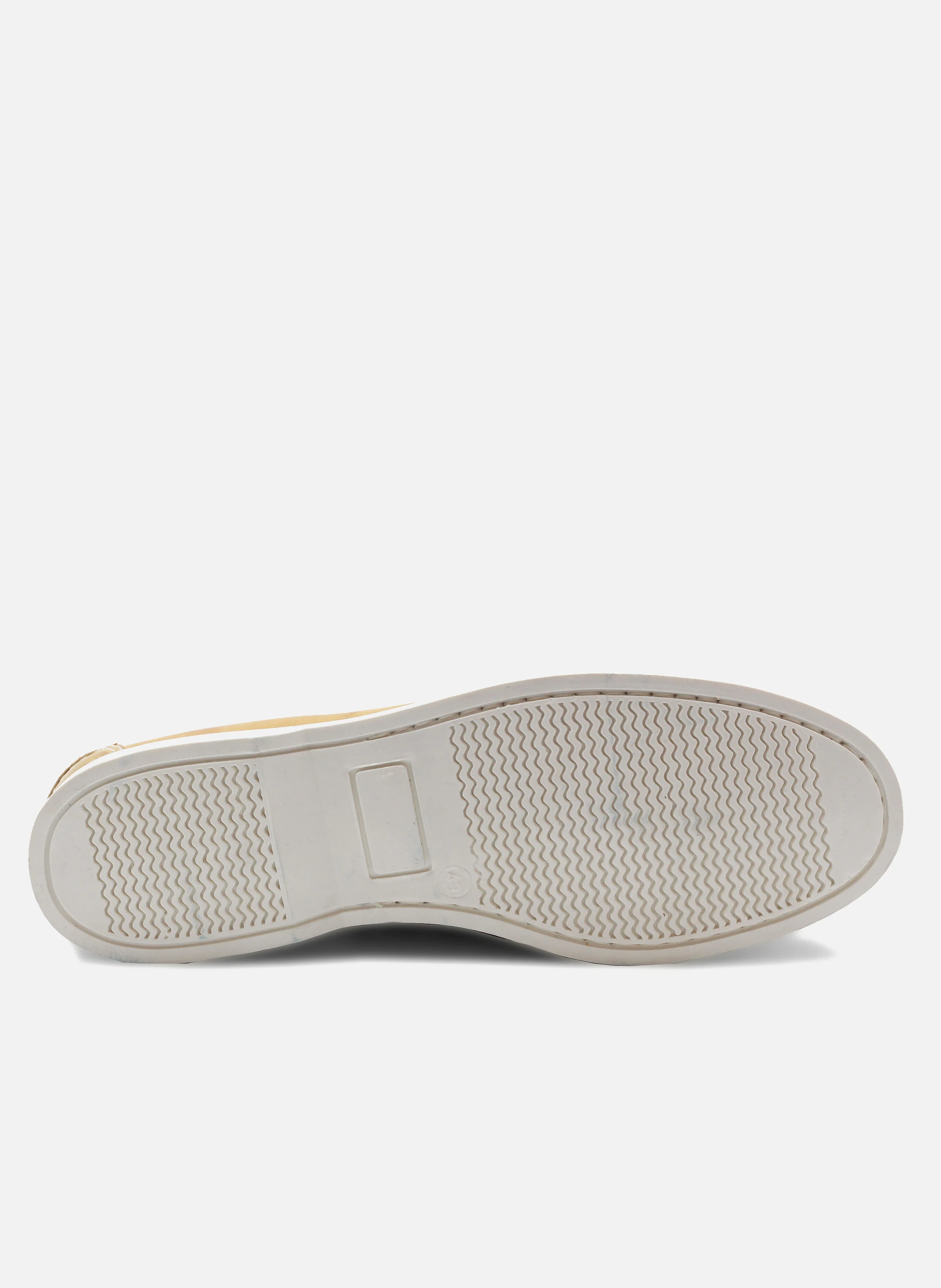 Chaussures bateau cuir mat brossé | Jaune