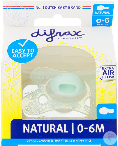 Difrax Sucette Natural 0-6 Mois Daydream 1 Pièce
