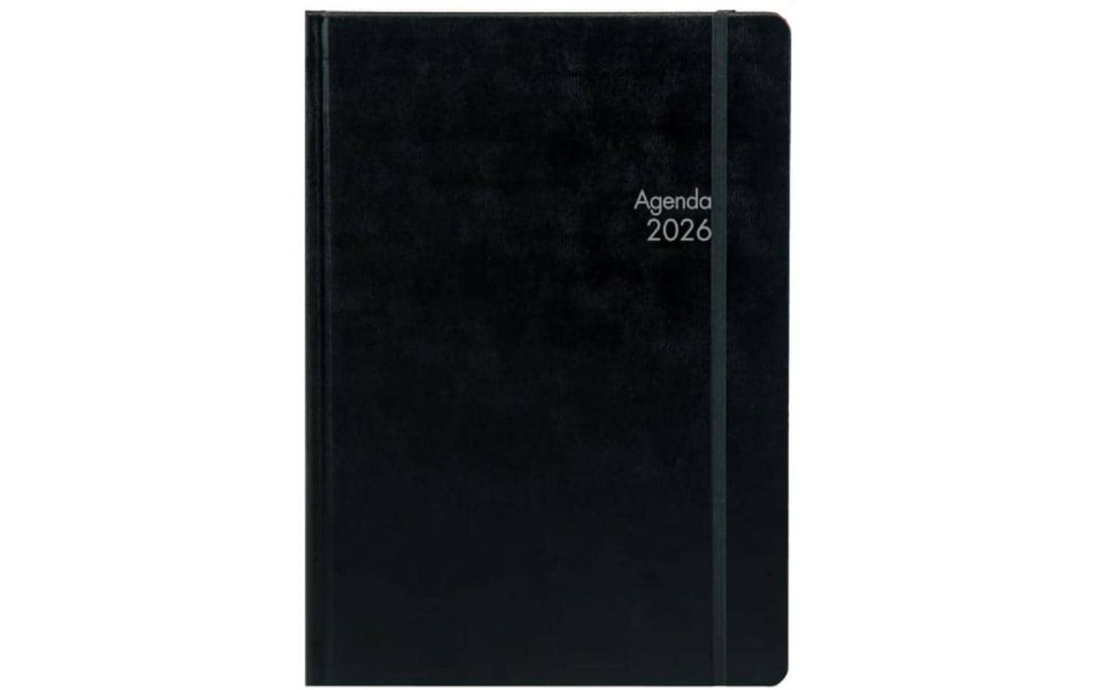 Tagesagenda Simply Black 2026, 15 x 21 cmTagesplaner