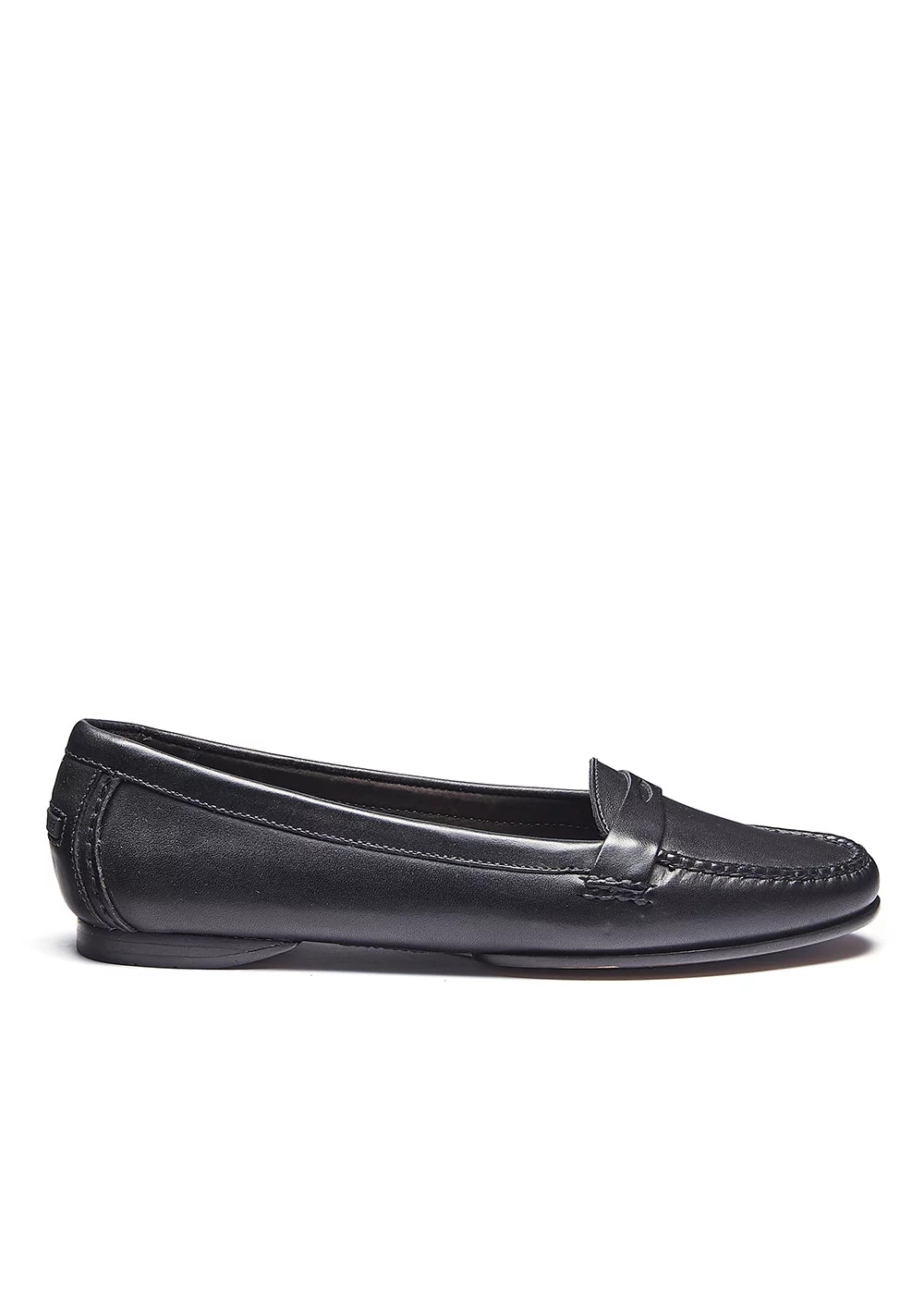 MOCASSIN ROUND MOC CUIR NOIR