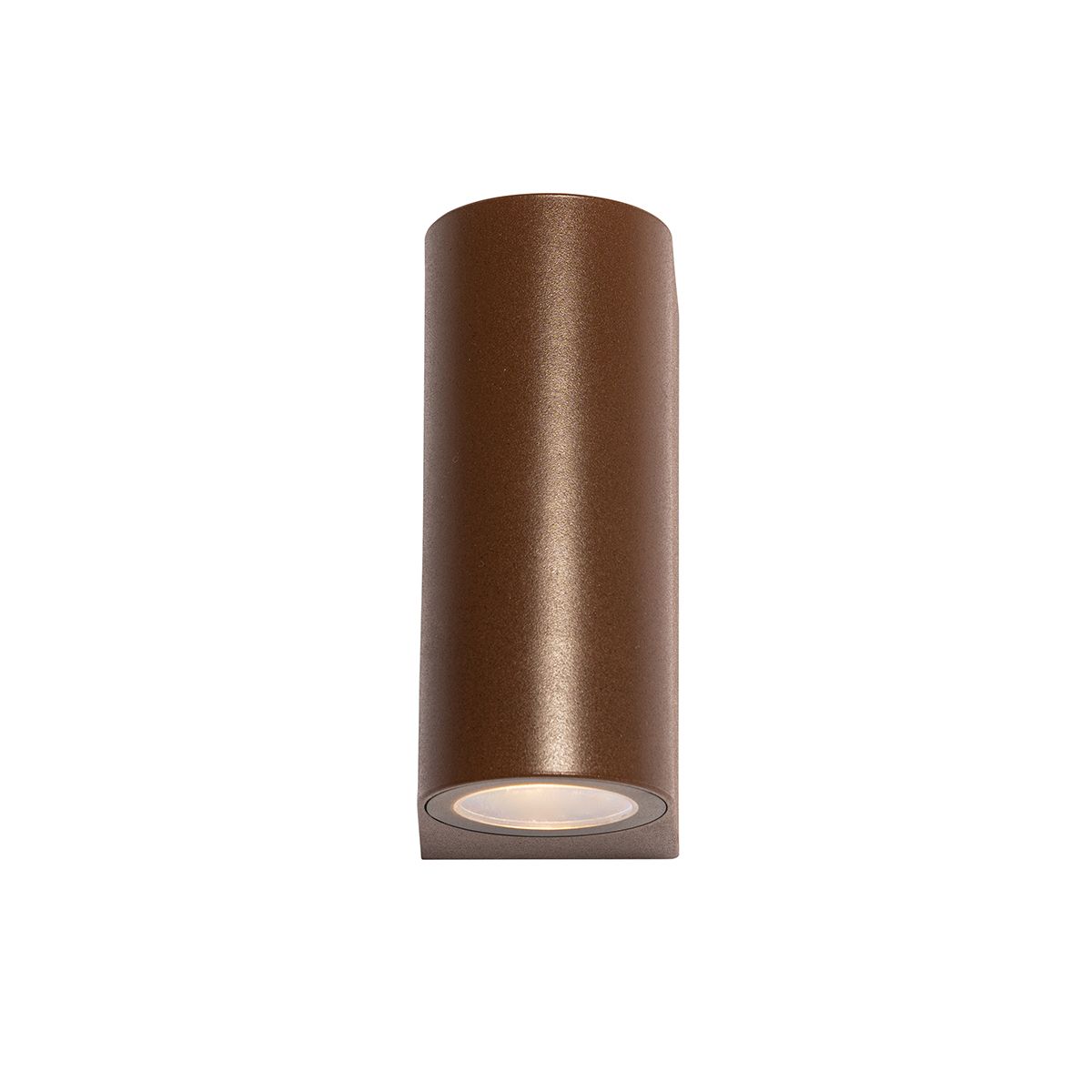 Buiten wandlamp roestbruin kunststof ovaal 2-lichts - Baleno