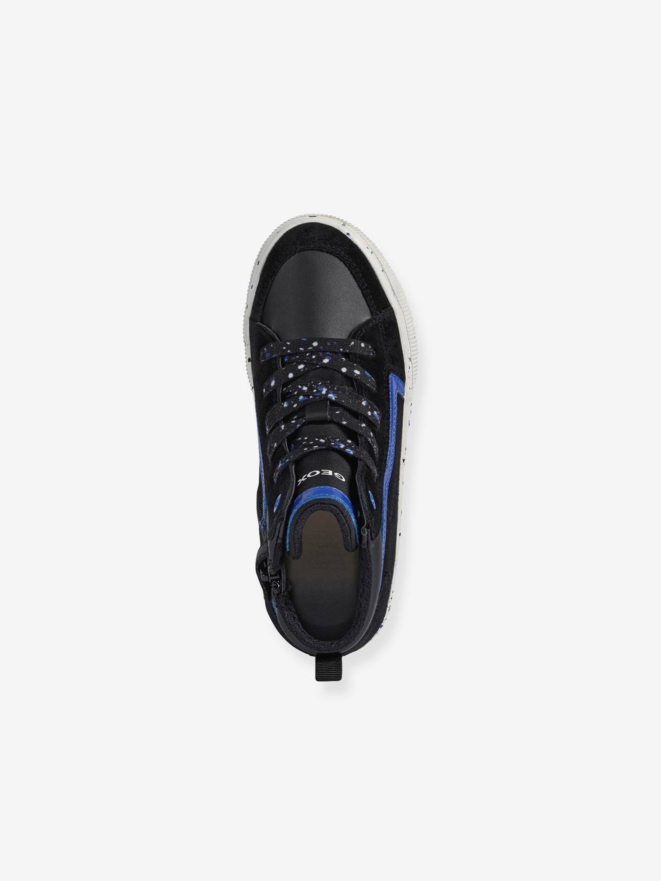 Tênis MID J Alonisso Boy GEOX®, preto médio, liso com estampas.