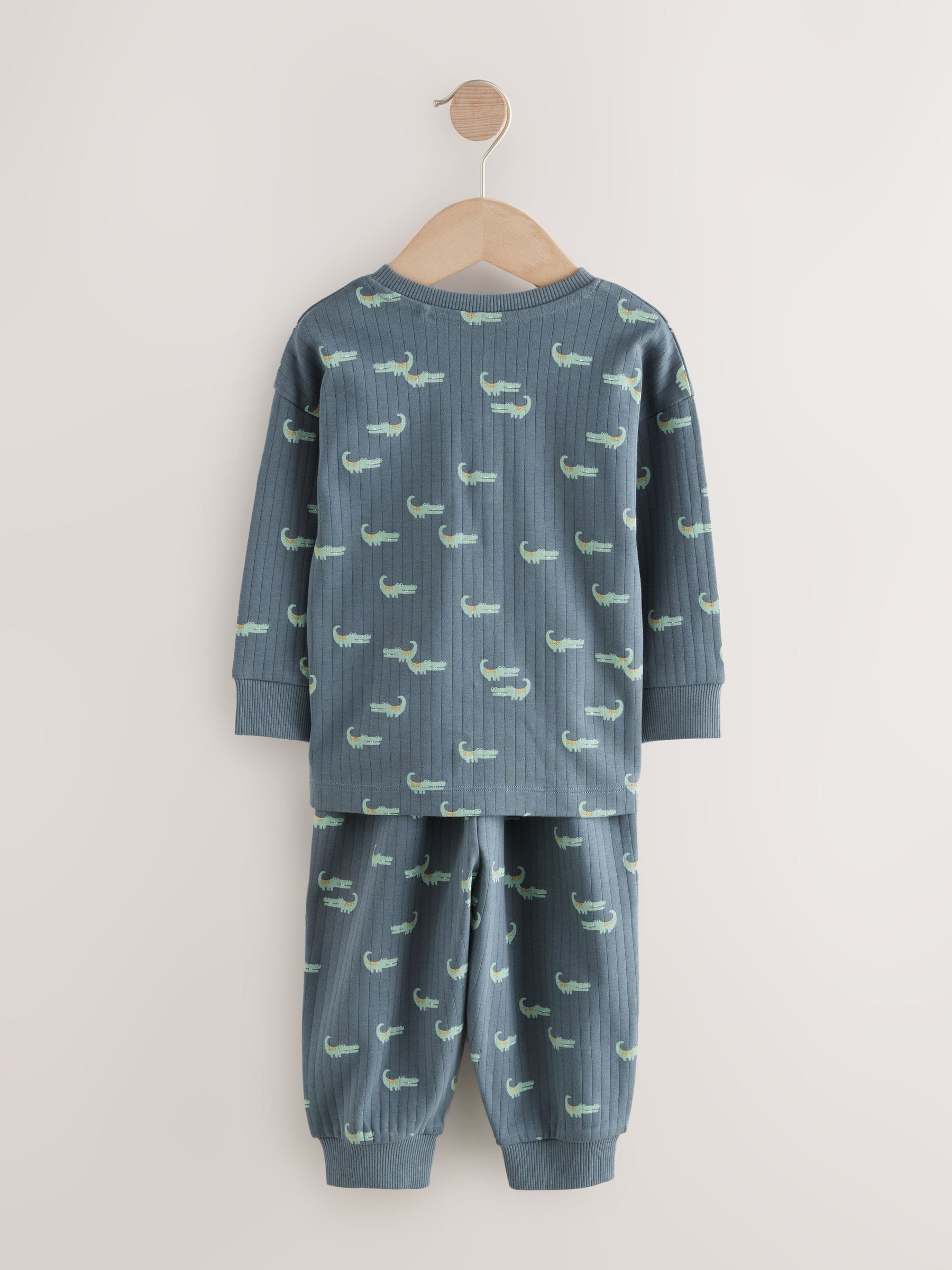 Blauw/ecru - Verpakking van 3 oversized pyjama's 3 (9mnd -10jr)