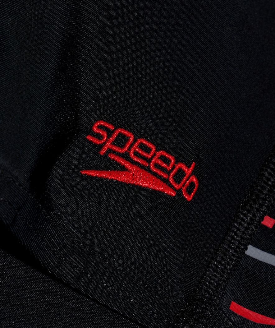 Speedo lange badebukser til drenge - Plastisol Placement - Sort