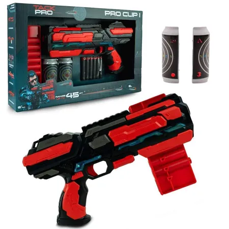 Johntoy Tack Pro Clip 1 mit Licht und Sounds, inkl. 6 Darts