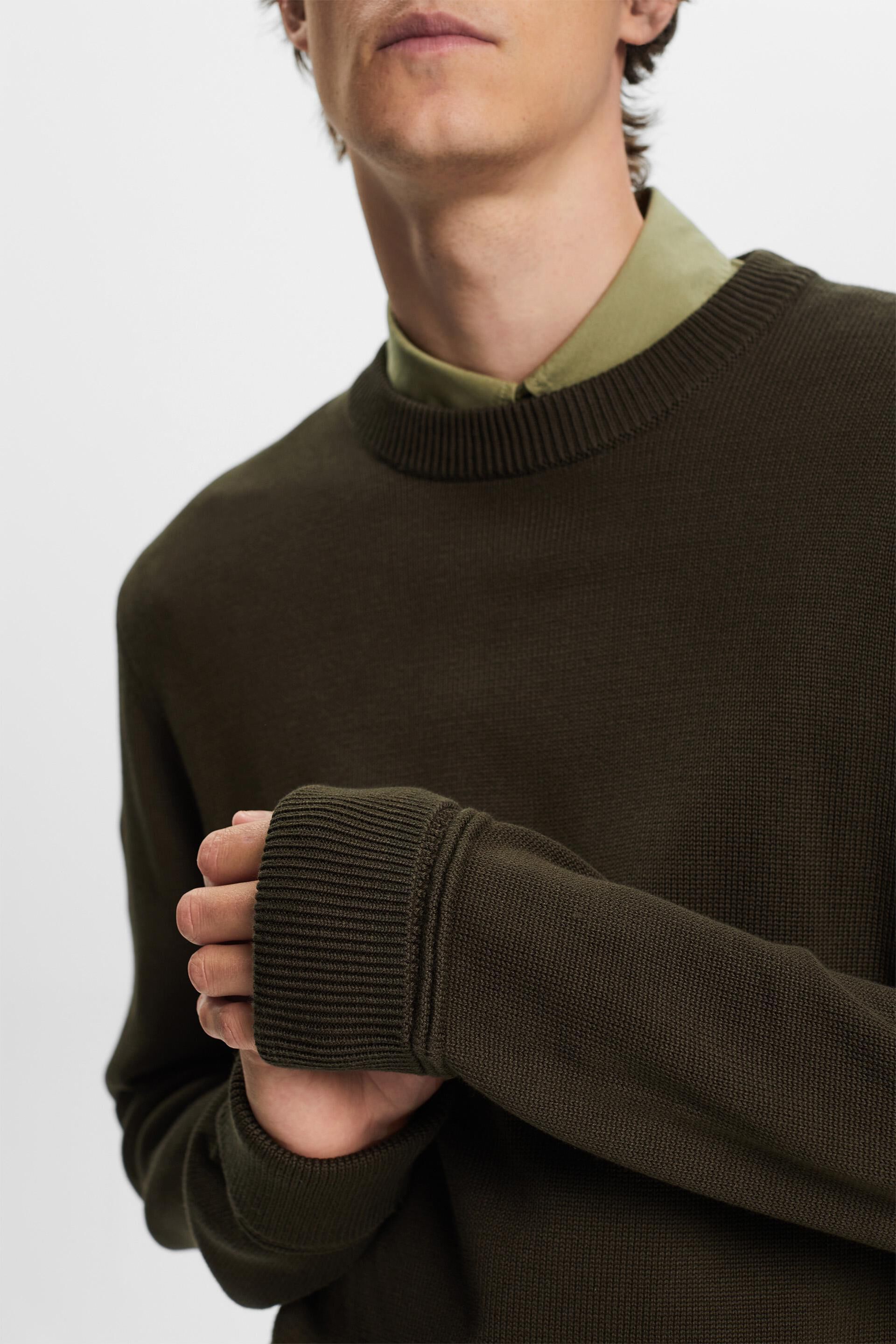 Sweat-shirt en coton à encolure ronde