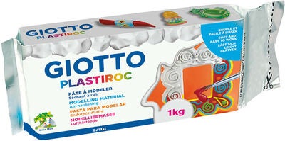 GiottoPlastiroc Lufttørkende Leire 1 Kg, Hvit