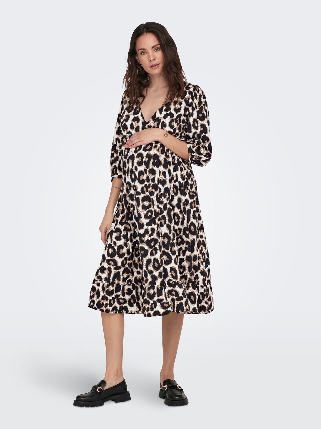 OLMOLIVIA Langes Kleid Cloud Dancer