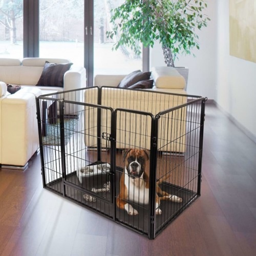 gaiola preta para cachorro