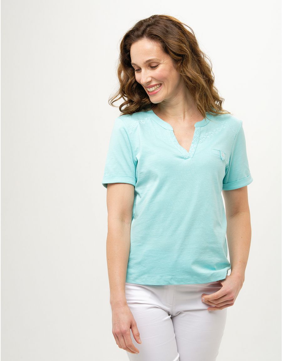 T-shirt vert coton modal