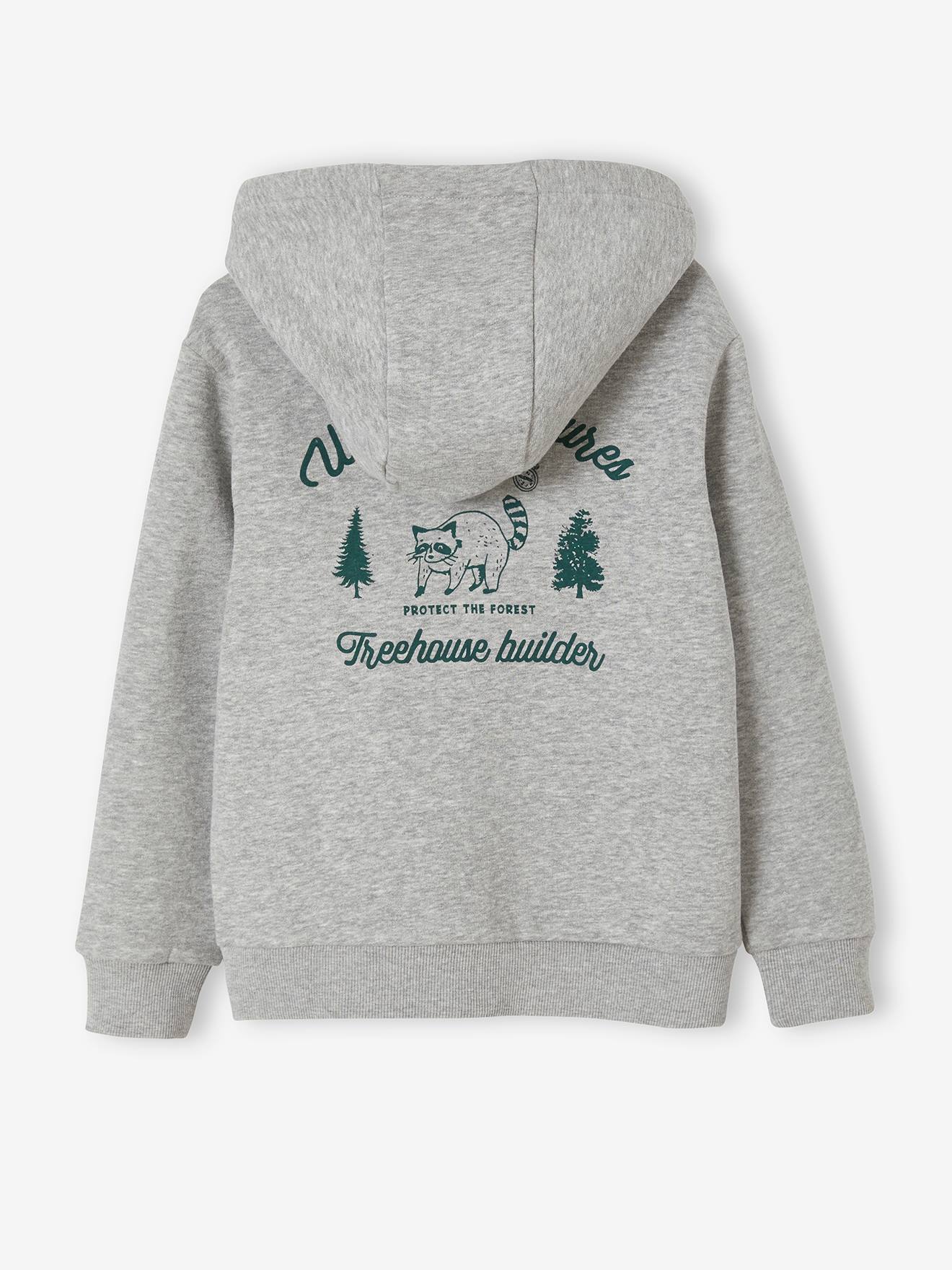 Moletom feminino com capuz grande e estampa 